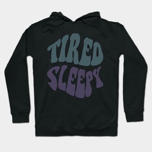 Tired Sleepy, Blue, Purple Hoodie